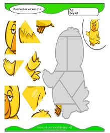 Puzzle Kes Yapıştır Çalışma Sayfaları